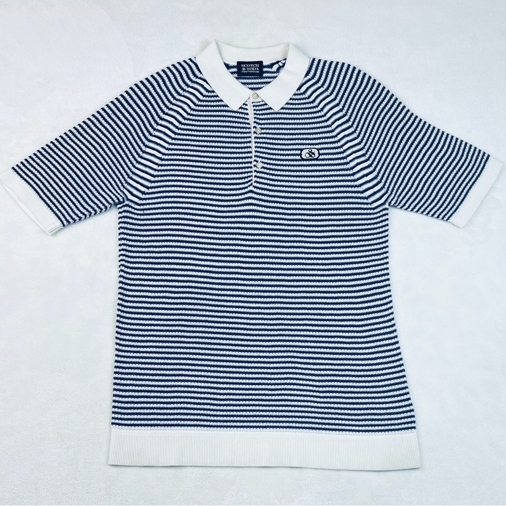 SCOTCH & SODA Striped Polo Sweater